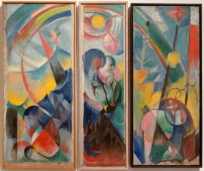 Paesaggio con arcobaleno