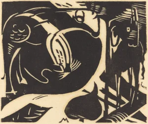 Due Animali Mitici, 1914