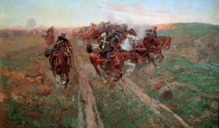 Scena dalla Battaglia di Kuryuk-Dara nel luglio 1854