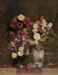 Fiori autunnali con vaso