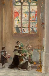 Festa di Santa Maria in una chiesa a Venezia