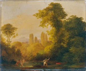 Paesaggio con staffage mitologica