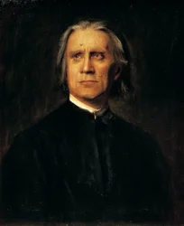 Ritratto del compositore e pianista ungherese Franz Liszt