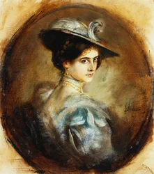 Ritratto di una signora, testa e spalle