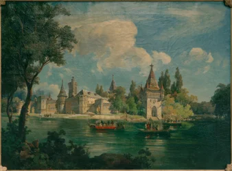 Il castello imperiale di Laxenburg con le barche imperiali