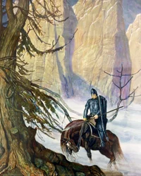 Scenografia di Franz Stassen (1869-1949) per Parsifal di Richard Wagner (1813-1883)