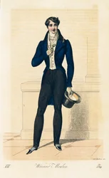Gentiluomo con sopragonna blu scuro