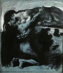 Bacio di una sfinge, tra il 1890 e il 1914.