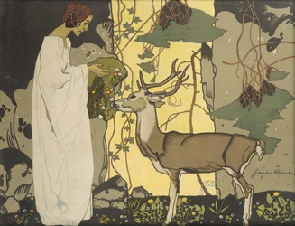 Ragazza con cervo
