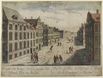 Veduta di Rue du Roi--Boston (1776)