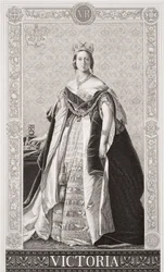 Regina Vittoria (1819-1901) da `Illustrations of English and Scottish History