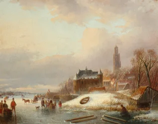 Scena di neve in Olanda