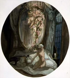 Donna su un letto