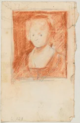 Ritratto a mezzo busto di una giovane ragazza; probabilmente da Rubens