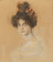 Franz von Lenbach - Ritratto della ballerina australiana di cancan Saharet, 1899