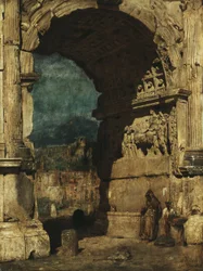 Studio per il dipinto Arco di Tito a Roma
