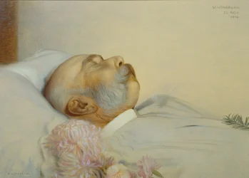 Imperatore Francesco Giuseppe I sul letto di morte