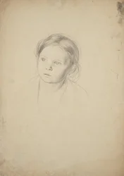 Studio della testa di una ragazza