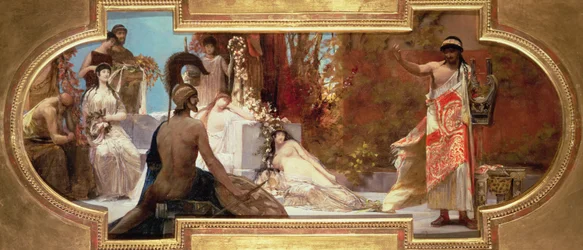 Il Teatro Greco da una serie sulla Storia del Teatro per il soffitto del Burgtheater