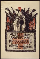 Esposizione dei bottini di guerra bavaresi a beneficio della Croce Rossa, 1915