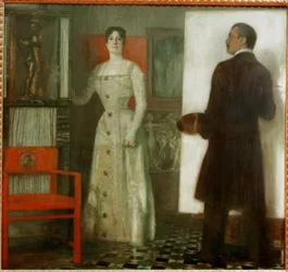 Franz e Mary Stuck nello studio