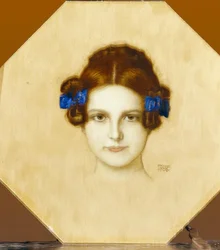 Franz von Stuck, Mary con fiocchi blu
