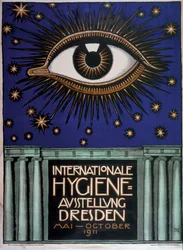 Poster per la Prima Esposizione Internazionale di Igiene del 1911