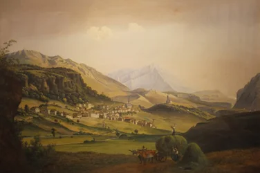 Frédérich Martens - Veduta di Pieve Tesino