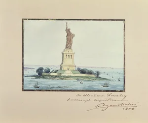 Statua della Libertà, Isola di Beldoe, New York City, 1888