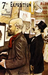 Affiche de la 7eme Exposition du Salon des 100. Dicembre 1894. Paul Verlaine