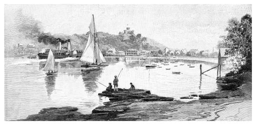 Spiaggia di Manly, Sydney, Nuovo Galles del Sud, Australia, 1886