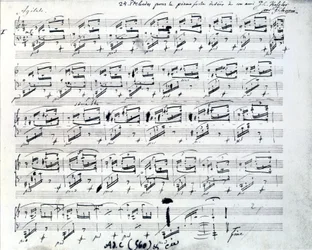 Spartito per Preludio 1 per pianoforte di Frederic Chopin (compositore polacco)