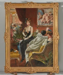 Il ballo in maschera (olio su tela)