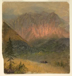 Studio alpino di un tramonto