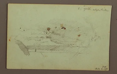 Disegno, Cascate americane sotto un cielo nuvoloso, fiume Niagara, forse 1856