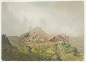 Disegno, Base della cascata americana, Niagara, 1856-58