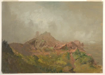 Disegno, Base della cascata americana, Niagara, 1856-58