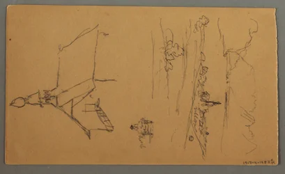 Disegno, Valle larga, capannone, St. Gilgen, Austria, forse 1868