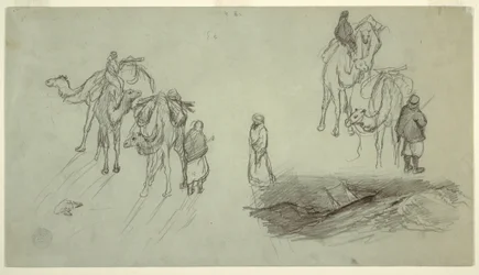 Disegno, Cammelli e cavalieri; Sailbo, 1868