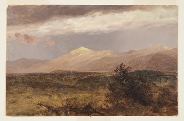 Disegno, Catskills al tramonto, 1882