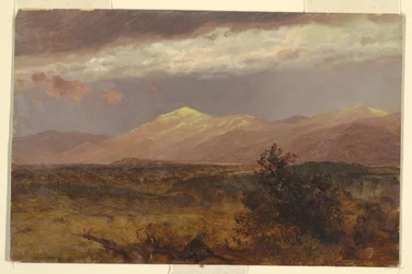Disegno, Catskills al tramonto, 1882