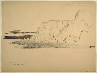 Disegno, scogliere, settembre 1851