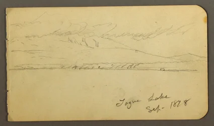 Disegno, Monte Katahdin coperto di nuvole, 1878