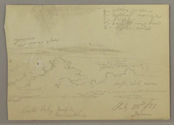 Disegno, Studio di nuvola, 28 luglio 1871