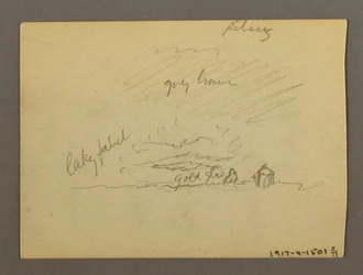Disegno, Studio di nuvole su edifici, forse 1868-69