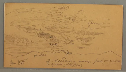 Disegno, Nuvola sulle colline, gennaio 1875