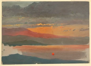 Disegno, Studi di nuvole al tramonto, 1860-70