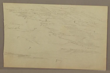 Disegno, studio di una nuvola, 1860