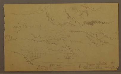 Disegno, Studio di nuvola, forse 1860