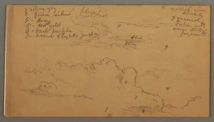 Disegno, Studio di nuvola, forse 1874